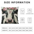 thumbnail image 5 of PRATYUS  Cute Farm Cow Throw Pillow Covers Black White Pink Cowhide Print Pillow Cases for Kids Teens Adults Watercolor Wild Flowers Rustic Plaid Cushion Covers for Couch Chairs White, 5 of 5