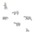 thumbnail image 3 of HOMOBABE Resin Miniature Bear Figurines White 6 Pieces 2.1 Inch Cute Home Decor for Kids Room and Office, 3 of 8