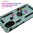 thumbnail image 5 of Dteck Case for Motorola Moto G Power (2022) 6.5-inch,Moto G Pure Heavy Duty Shockproof Rubber Dual Layer Protection Ring Holder Kickstand Hybrid PC Hard Cover,Darkgreen, 5 of 5
