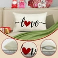 thumbnail image 6 of Valentines Day Decor Red Heart Pillow Covers 12x20,Lumbar Valentines Day Throw Pillow Covers,Single Love Pillow Cases Valentine Decorations for Home Couch, 6 of 6