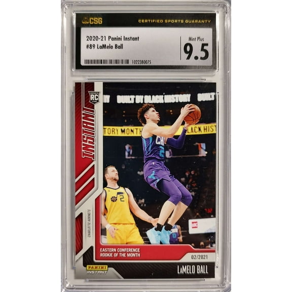NBA 2020-21 Panini Instant LaMelo Ball Trading Card #89 (Rookie) (CSG 9.5)
