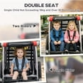 thumbnail image 4 of Aosom Child Baby Bike Trailer Kids 2 Seater, Bike Stroller Toddler, Red, 4 of 9
