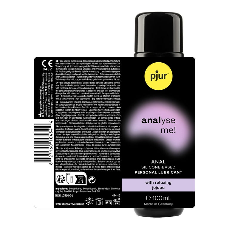 Pjur Analyse Me! Relaxing Jojoba Silicone Lubricant for Anal, Vaginal,  Penile Use, 250ml/8.5oz Bottle - Walmart.com