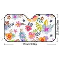 thumbnail image 3 of Car Windshield Sunshade Blocks Sun Visor Protector Bright Watercolor Floral Foldable Sun Shield For Vehicle Car Truck SUV Van 51x27.5 inches Keep Vehicle Cool, 3 of 6
