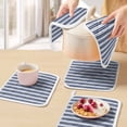 thumbnail image 5 of Navy Blue Striped Pot Holders for Kitchen Heatproof Potholder, 5 Pack Farmhouse Striped Geometric Art Hot Pads Multipurpose Oven Pads Cloth Potholders Trivet for Cooking Baking, 5 of 8