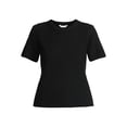 thumbnail image 5 of Time and Tru Women's Sweater Tee with Short Sleeves, Lightweight, Sizes XS-XXXL, 5 of 5