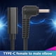 thumbnail image 2 of Adattatore connettore CC da USB C femmina a PD ad angolo retto per laptop (3,5 x 1,35 mm) Hugtrwg Nuevos Originales, 2 of 8