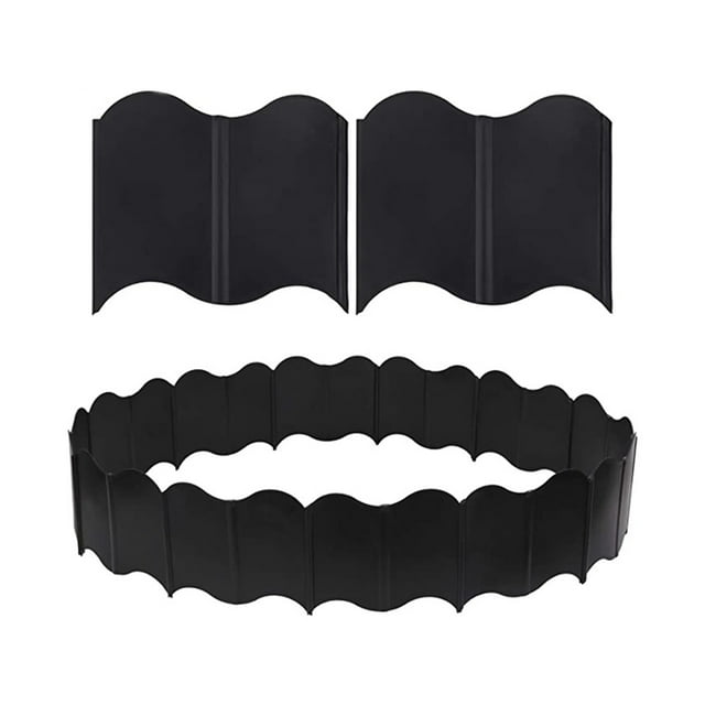 Garden Lawn Edging - 20 Pack Landscape Border Flexible Edging Plastic Palisade Fence DIY Decorative