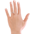 thumbnail image 5 of Savlano 18K White Gold Plated Round Cut Cubic Zirconia Sideways Cross and Heart Open Band Ring Women's Religious Ring, 5 of 5