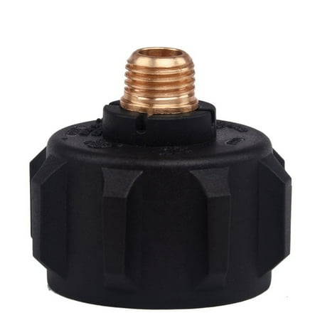 

QCC1 Propane Adapter Gas Regulator Valve Fitting with Nut and 1/4 Inch Male Pipe Thread