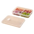 thumbnail image 4 of Shoreew Fridge Food Preservation Box Transparent 4/6 Compartments Good Seal Leak-proof Divided Veggie Tray with Lid Reusable Food Storage Container Meat Fruits Snacks Storage Case, 4 of 7