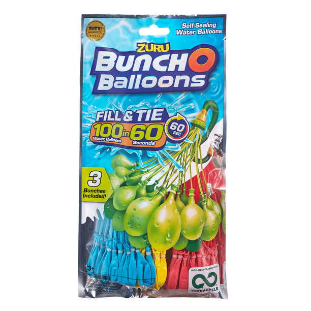 Bunch O Balloons 100 RapidFilling SelfSealing Water Balloons (3 Pack) by ZURU