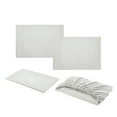 thumbnail image 3 of YYAO King Size Luxurious Striped Sheet Set for Home Hotel, 4 Piece, White, 3 of 5