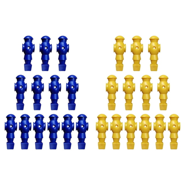 ZheElen 26x Jouets de Soccer de Table pour Hommes, Jeu d'Anniversaire Jaune, Pièces de Maison Rouges, Jouet Jaune Bleu 107x36mm