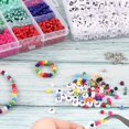 thumbnail image 4 of 360pcs Beads Beads + 600x Alphabet Beads Letter Beads para joyas de bricolaje Kit surtido viene con 8 colores de cuerda elástica, 1 BLESIY fabricación de pulseras, 4 of 8