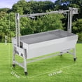 thumbnail image 6 of Danolapsi Stainless Steel Automatic Rotisserie Grill, 54in 132LB Capacity Electric BBQ Pig Lamb Rotisserie Roaster 50W Motor, Charcoal Spit Roaster Grill for Outdoor Kitchen, Camping, 6 of 8