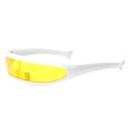 thumbnail image 4 of 3 gafas de sol s con visera estrecha, lentes de espejo unisex, accesorios de disfraces novedosos, lentes de espejo punk, gafas para cosplay Rave amarillo azul gris BLESIY none, 4 of 8