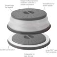 thumbnail image 3 of Vented, Easy Grip, Collapsible Microwave Cover, 10.5 Inch, Charcoal, 3 of 7