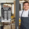 thumbnail image 3 of TABLZONE 2 Sheets Opening Hour Labels Adhesive Sticker Black for Shops Customer Information, 3 of 8