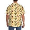 thumbnail image 3 of Sikiie Tropical Fruits Men's Cuban Shirt, Hawaiian Shirts, Business Casual Button Down Shirts, Short Sleeve Shirt-Small, 3 of 5