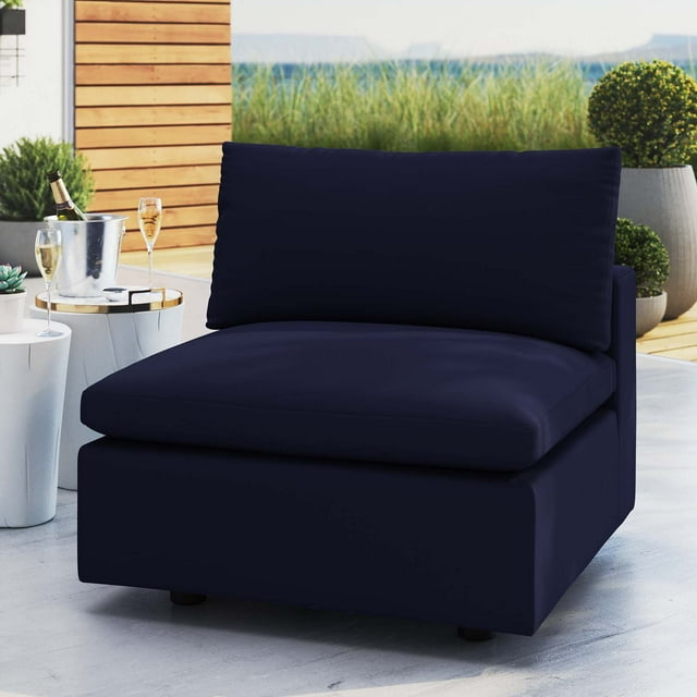 Modway Commix Sunbrella Fauteuil Berçant pour Patio Extérieur, Bleu Marine