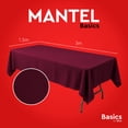 thumbnail image 3 of GILA Mantel para Mesa Rectangular 3 x 1.5 m | Lavable y Resistente | Paquete de 2 Manteles Rectangulares Color Chocolate, 3 of 5