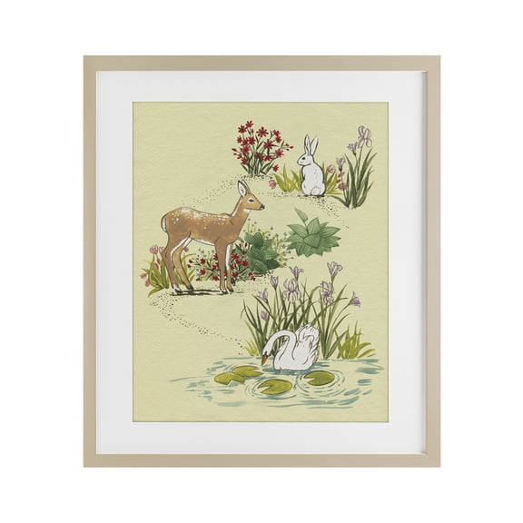 Stupell Industries Rustic Lodge Peaceful Spring Animals Birch Framed Print Under Glass, 17 x 21, by Grace Popp