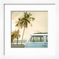 thumbnail image 2 of Vintage Car Parked on the Tropical Beach Seaside with a Surfboard on the Roof, Scenic Transportation Framed Art Print Wall Art by jakkapan Sold by Art.Com, 2 of 6