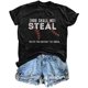 thumbnail image 1 of Mujeres Impreso Casual Top, Manga Corta Crew Cuello Blusa para la Primavera Y el Verano Desgaste, Ligero Imitación Algodón Moda Tee, 1 of 2