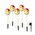 thumbnail image 2 of Hyknon 5 Pack Solar Christmas Pathway Lights, Warm LED Waterproof Outdoor Stake Lights with Auto On Dusk, Wire Free Garden Ground Lamps for Yard Walkway Holiday Decor, 2 of 6