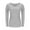 Gray, variant on Olyvenn Women’s Cotton Knitted Notch V Neck Long Sleeve Fall Winter Ribbed Pullover T-Shirts Slim Fitted tops Black M