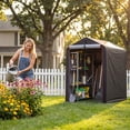 thumbnail image 3 of Homall Outdoor Storage Shed 3x6x5 ft Metal Carport with Durable Oxford Fabric Cover and Roll-Up Zipper Door, Waterproof UV Resistant Outdoor Storage shelter for Bike, Motorcycle, Garden Tools, Black, 3 of 7
