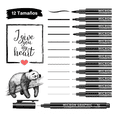 thumbnail image 3 of Estilografos Fineliner Lettering Manga Bosquejo 12pcs GRIS, 3 of 5