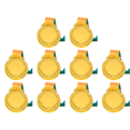 thumbnail image 1 of Premio Oro 2 Pulgadas Con Cinta para El Cuello Redonda Fiestas Competiciones (oro), 1 of 2
