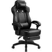 GTRACING Adjustable Ergonomic Lumbar Support Swivel Gaming Chair, Black