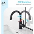 thumbnail image 2 of Grifo de cocina para baño moderno, diseño elegante con caño giratorio de 360 grados para un uso versátil, acero inoxidable sin plomo que garantiza un uso saludable del agua con cartucho de cerámica, 2 of 5