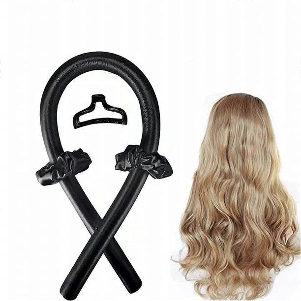 Rizador de pelo sin calor con diadema. Rizadores de pelo sin calor para cabello largo. Rulos de espuma suave para usar durante la noche.
