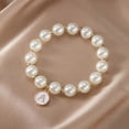 thumbnail image 5 of YYKihy Initial Pearl Bracelet Flower Girl Bracelet Proposal For Girls Dainty Gold Pearl Bracelets With Letter A Z Personalized Name Jewelry Birthday Christmas Wedding For Her, 5 of 9
