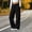 Black, variant on Gray Casual Wide Leg Sweatpants for Women Drawstring Lounge Pants with Pockets Baggy Loose Fit Athleisure,Size L