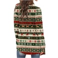 thumbnail image 4 of Cárdigan de manga larga para mujer, moda informal, blusa con estampado navideño, abrigo para mujer, 4 of 6