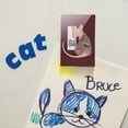 thumbnail image 2 of Grumpy Sphynx Cat Neko With Dragon Tattoo Rectangle Acrylic Fridge Refrigerator Magnet, 2 of 4