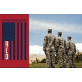 thumbnail image 2 of Rothco R.E.D. (Remember Everyone Deployed) T-Shirt with Solid Blue Flag, 2 of 5