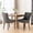 Black, variant on 2pcs Dining Chair Collection, Thickened Fabric Seat, Solid Wood Frame, Bronze Nail Head, Beige & , Sw2207bg , Upholstery, Legs, Details, Style,