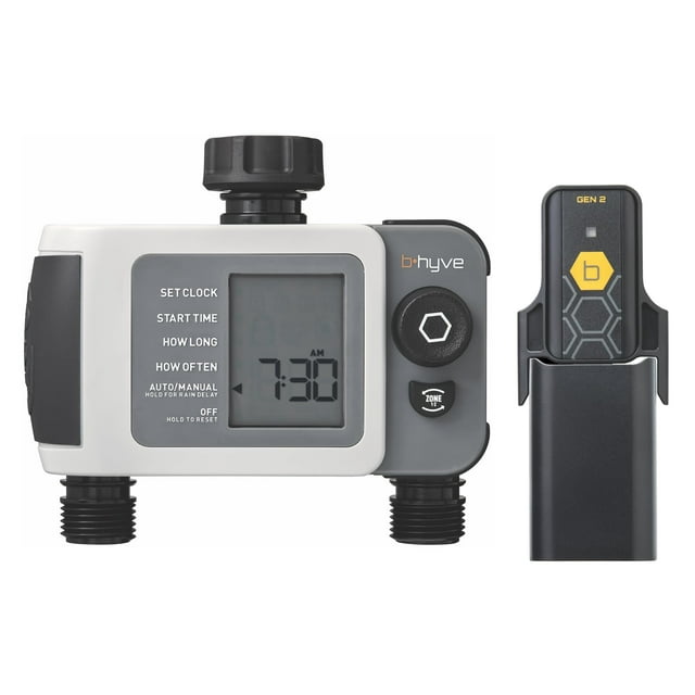 Orbit 24637 B-hyve XD Temporizador inteligente para manguera de 2 puertos con Wi‑Fi