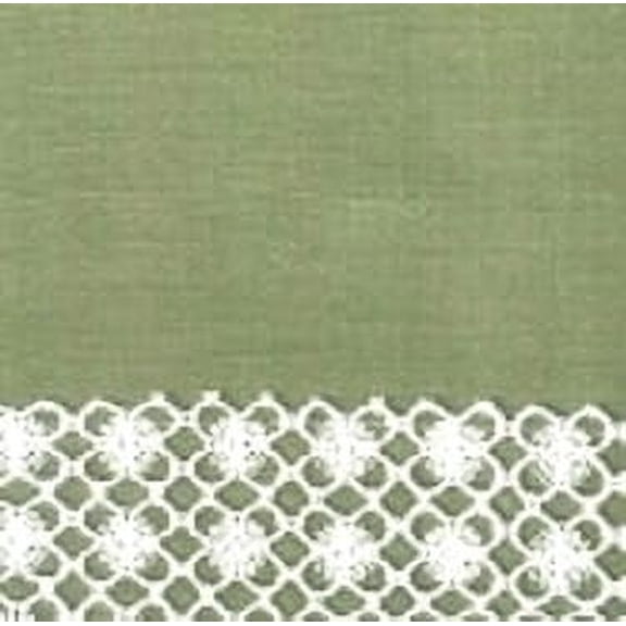 Lorraine Home Fashions Traditional Sage Rod Pocket Light Filtering Kitchen, 60” x 38” (2 Panels)