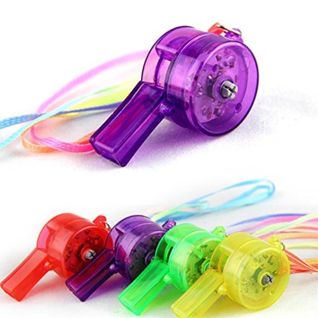 anyren glow whistles with lanyard, colorful flashing whistle for