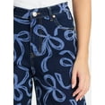 thumbnail image 4 of Madden NYC Women's Bow Print Jeans, 32" Inseam, Sizes 00-18, 4 of 5