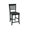 thumbnail image 3 of International Concepts Cosmo 24" Ladder Back Counter Stool in Coal, 3 of 7