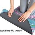 thumbnail image 3 of Blue and Pink Abstract Pattern Hot Yoga Mat Towel Non Slip for Hot Yoga - Quick-Drying Yoga Mat Cover with 4 Corner Pockets with Travel Bag - Hot Yoga Towel Non Slip 70"x26", 3 of 6