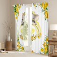 thumbnail image 3 of jejeloiu Retro Rustic Floral Curtains Pack of 2 (42x84 Each),Zoo Animal Elephant Curtains Blackout,White Yellow Bedroom Curtains For Girls Boys,Luxury Bedroom Decor, 3 of 6